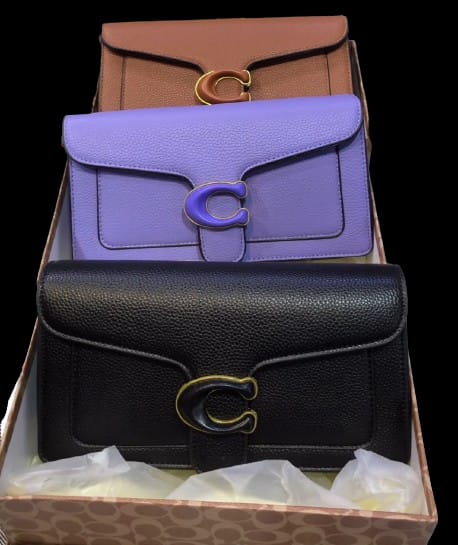 Coach Leather Crossbody Bag with Signature C Buckle - Shaszelle Collection