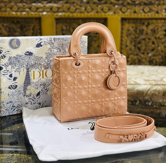 Lady Dior Mini Patent Leather Nude - Shaszelle Collection