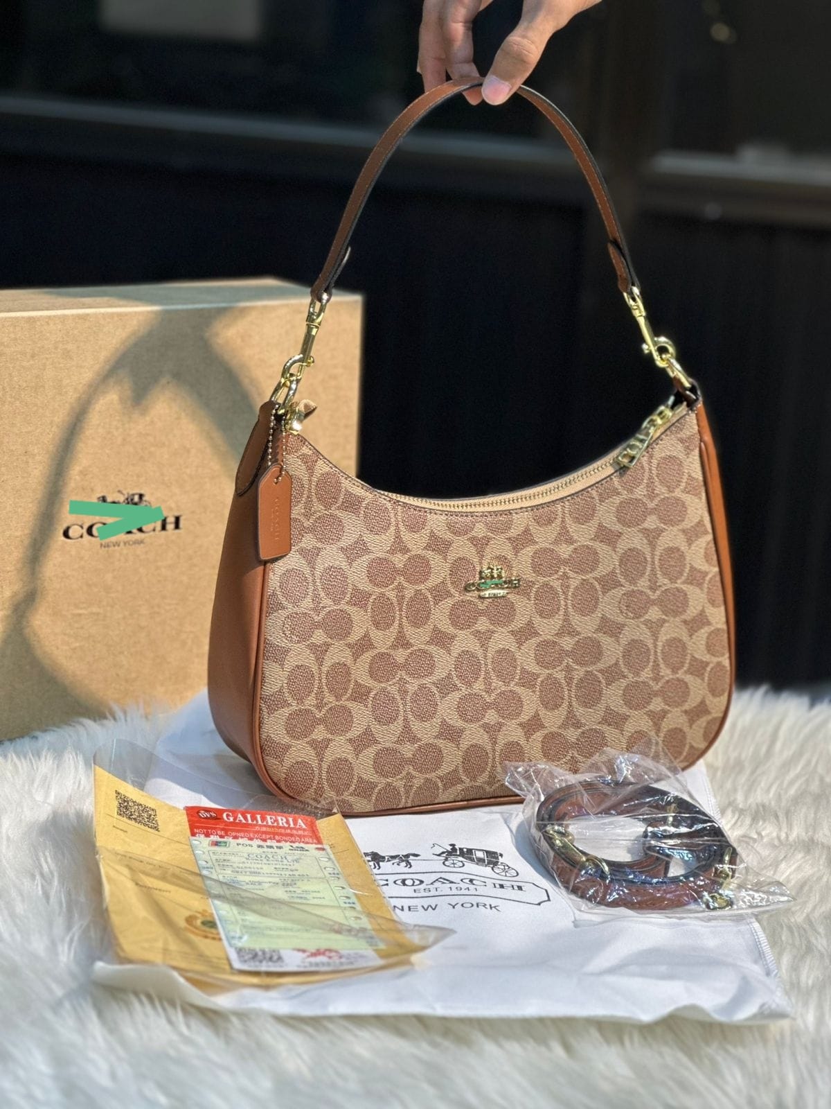 Monogram Curve Hobo β Signature Print Collection