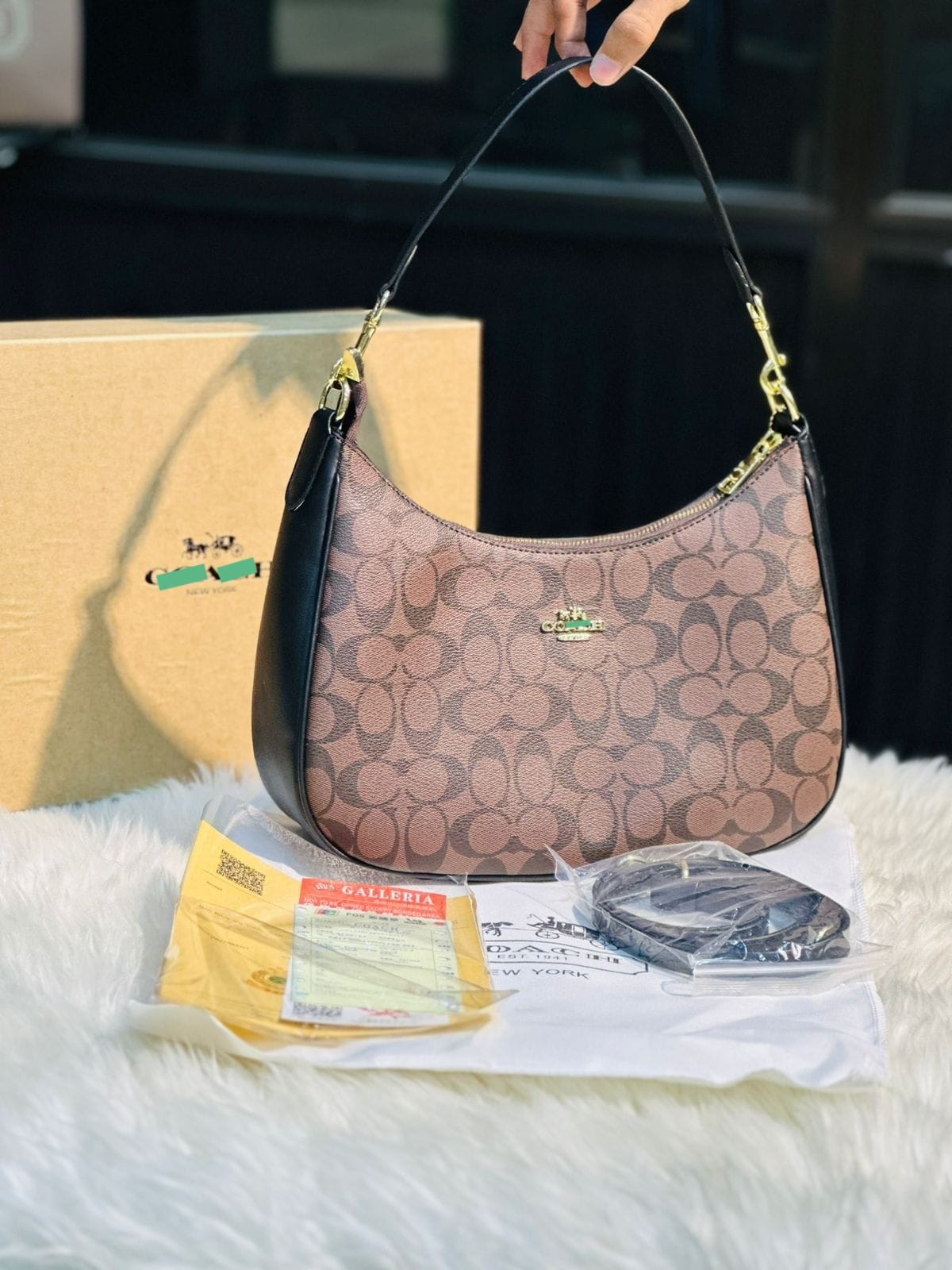 Monogram Curve Hobo β Signature Print Collection