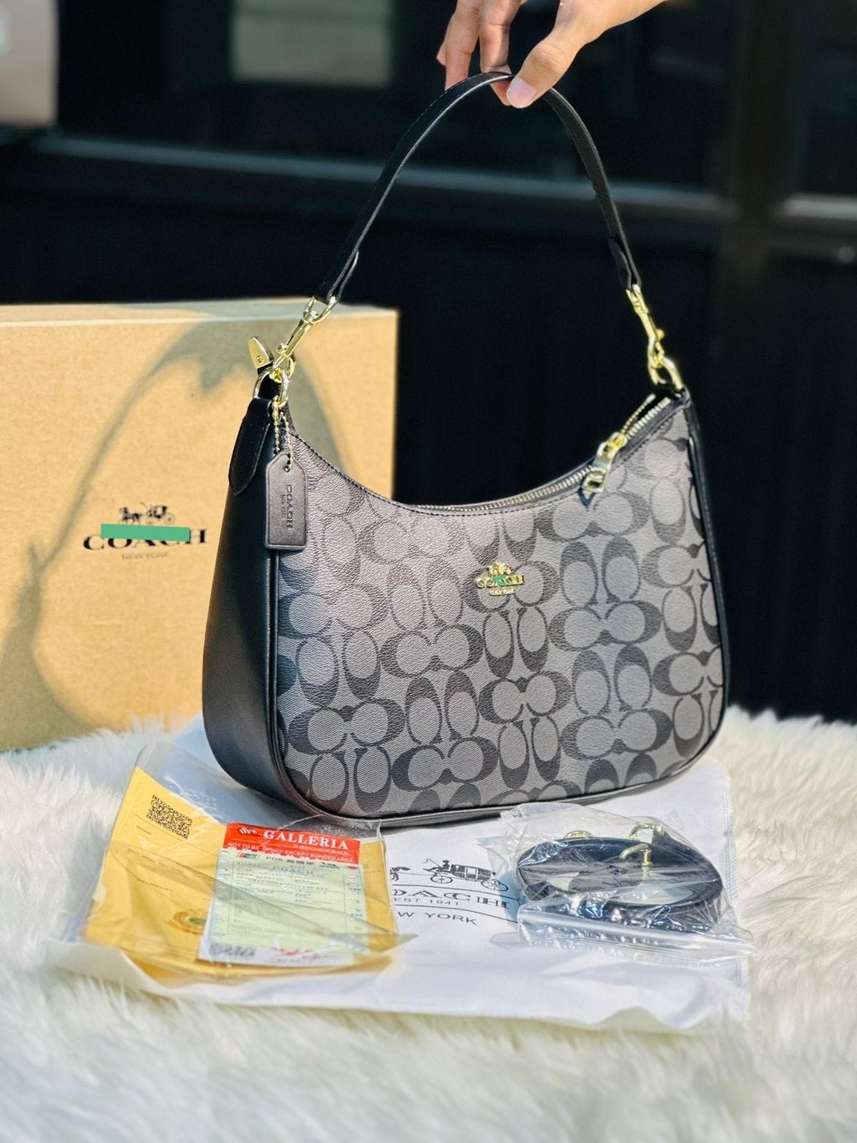 Monogram Curve Hobo β Signature Print Collection