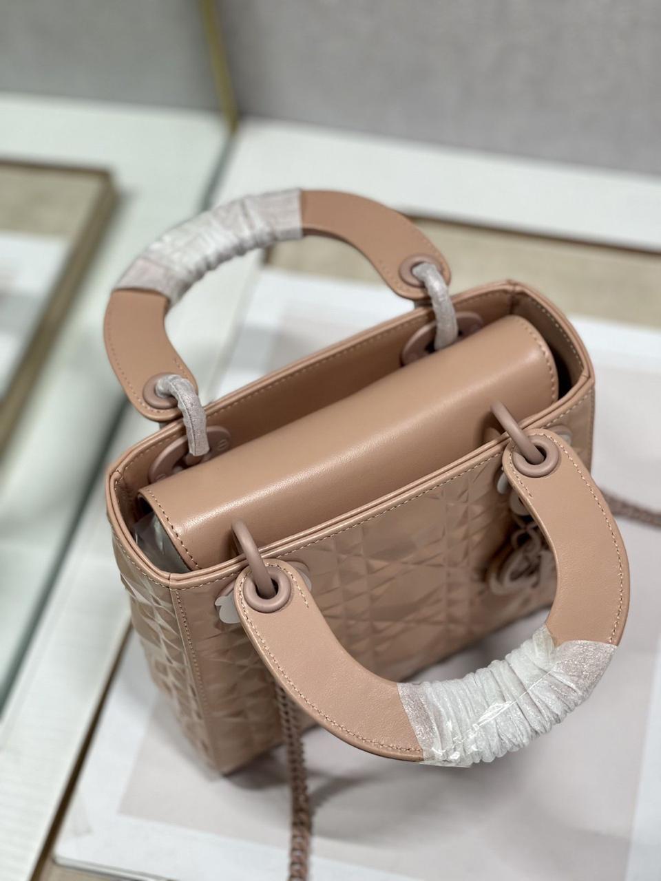 Lady Dior Mini Patent Leather Nude - Shaszelle Collection