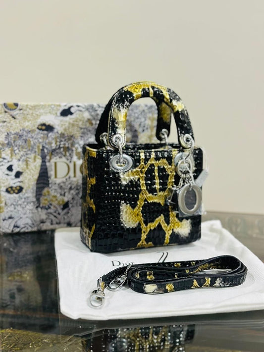 Lady Dior Mini Bag β Snake Embossed Leather - Shaszelle Collection