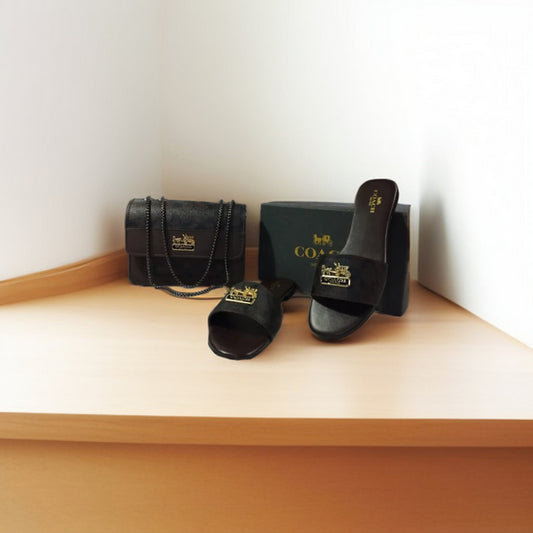 Coach Signature Bag & Slide Combo