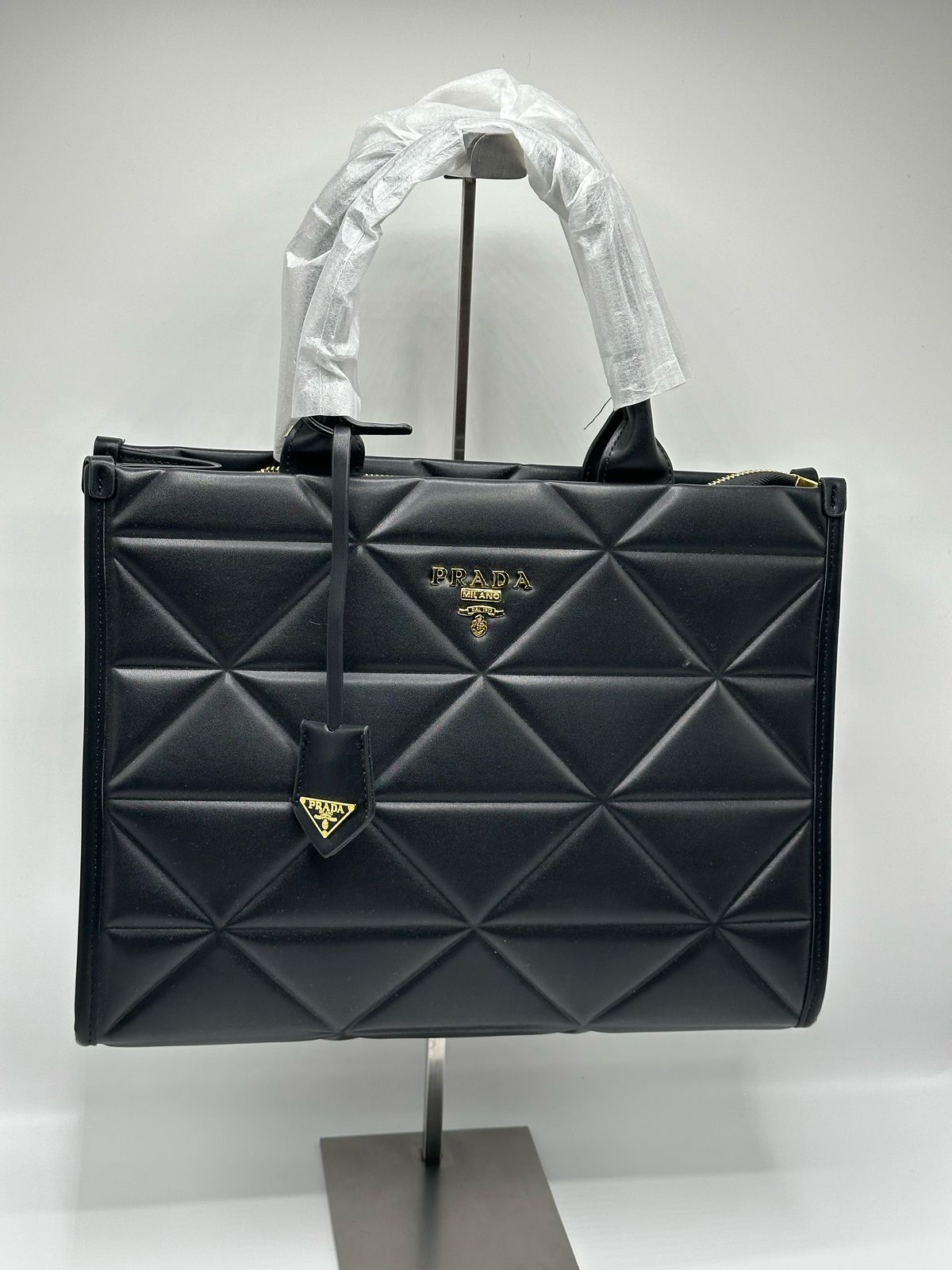 Prada Large Leather Symbol Tote