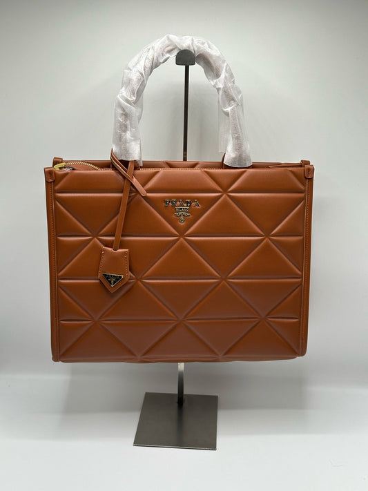 Prada Large Leather Symbol Tote