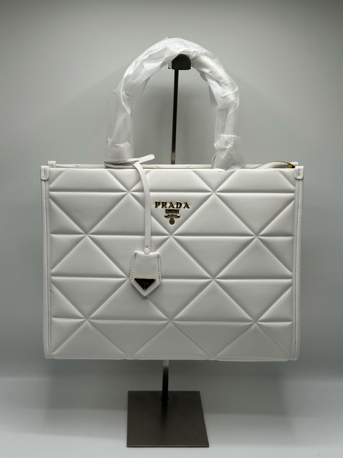 Prada Large Leather Symbol Tote
