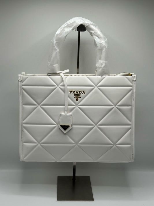 Prada Large Leather Symbol Tote