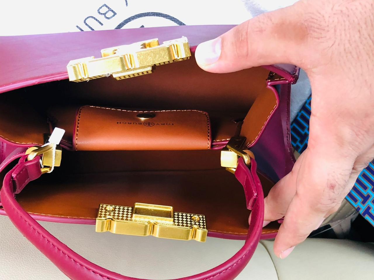 Tory Burch Classic Leather Top Handle Bag - Shaszelle Collection