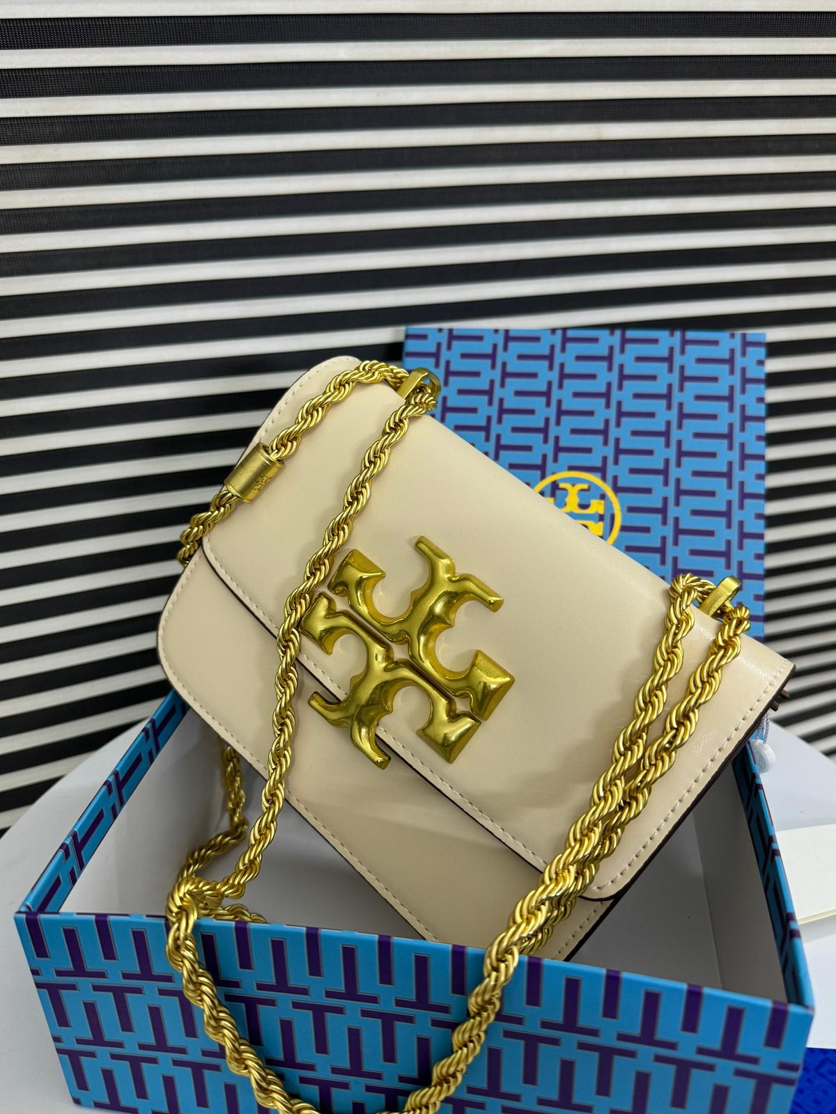 Tory Burch Black Leather Crossbody β Luxe Gold Emblem Edition - Shaszelle Collection