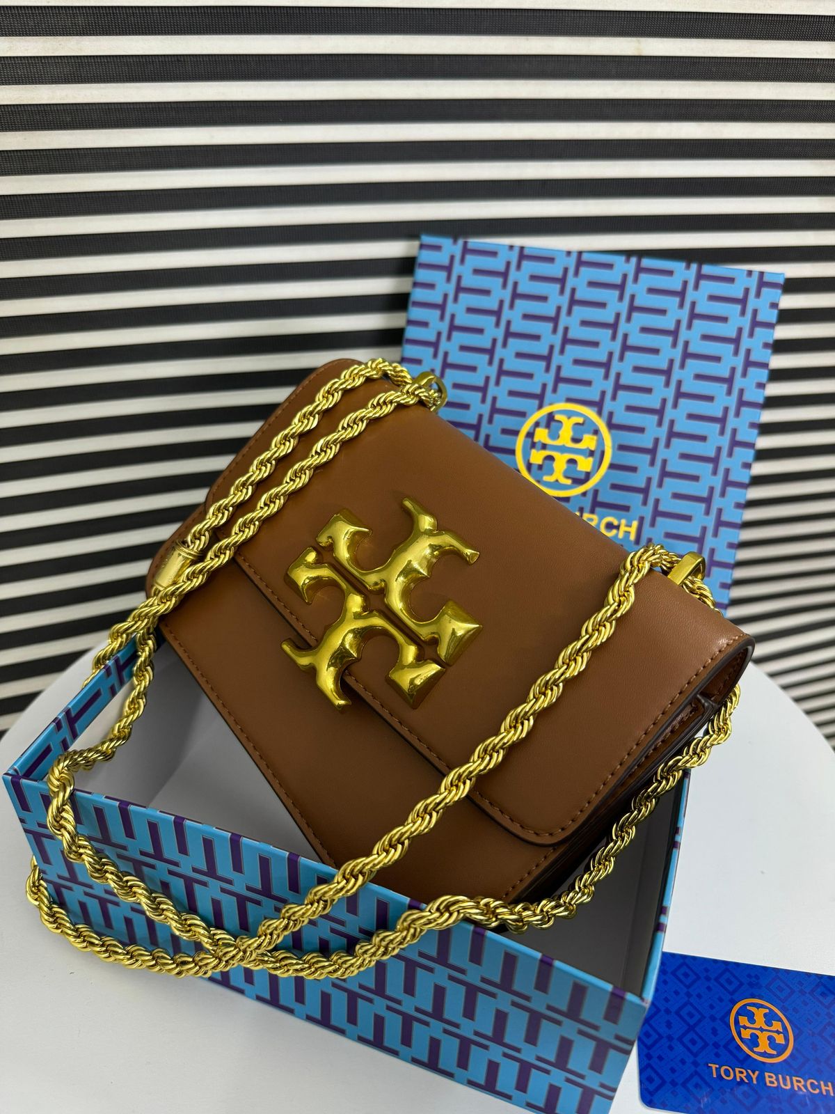 Tory Burch Black Leather Crossbody β Luxe Gold Emblem Edition - Shaszelle Collection